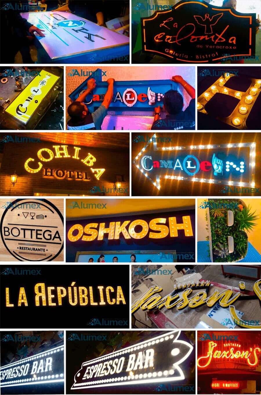 Letreros vintage led letreros luminosos vintage letreros comerciales luminosos vintage carteles luminosos vintage - Anuncios Luminosos De México